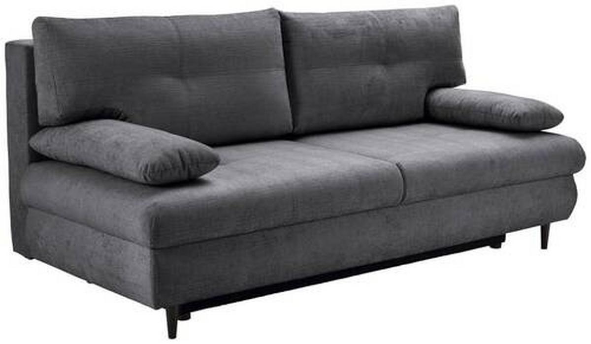 Schlafsofa Virgo - Schwarz/Graphitfarben, KONVENTIONELL, Textil (212/97/105cm) - MID.YOU