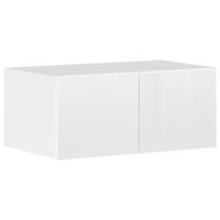 Aufsatzschrank grifflos 91 cm Max ,weiß Hochglanz - Weiß Hochglanz/Weiß, KONVENTIONELL, Holzwerkstoff (91/39/54cm) - James Wood