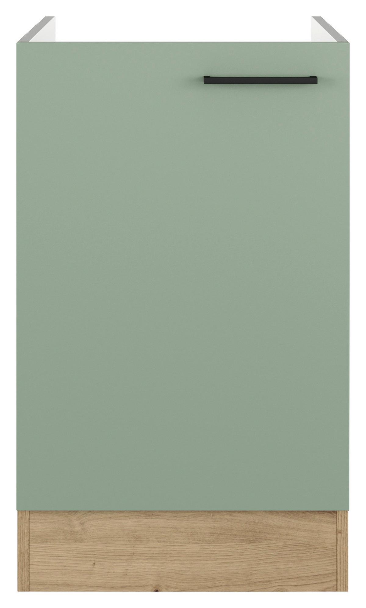 Spülenunterschrank Cara Eiche Artisan/Grün B: 50 cm - Eiche Artisan/Grün, KONVENTIONELL, Holzwerkstoff (50/82/57cm) - FlexWell