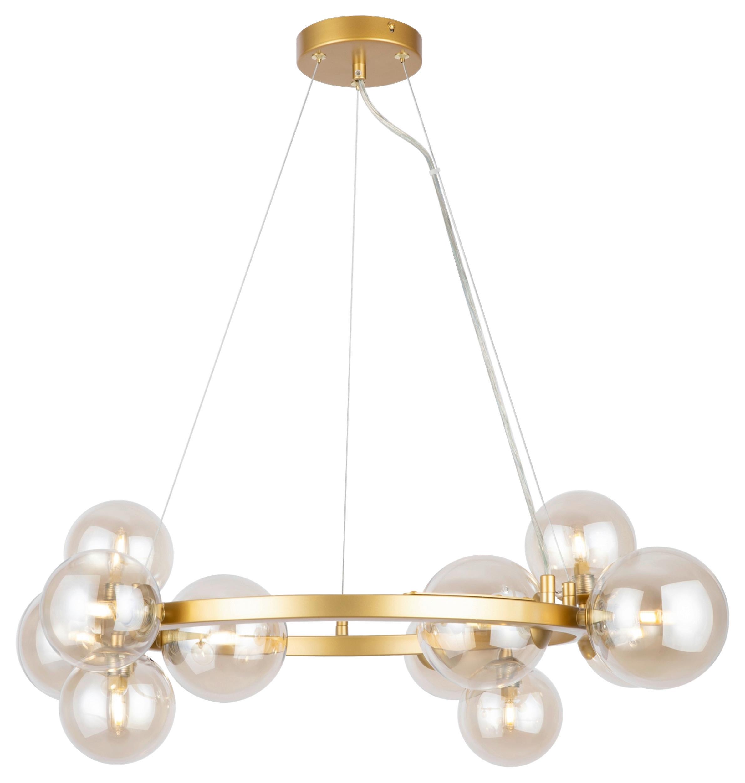 PENDELLEUCHTE DALLAS - Goldfarben, Basics, Glas/Metall (25/137/67cm) - MAYTONI