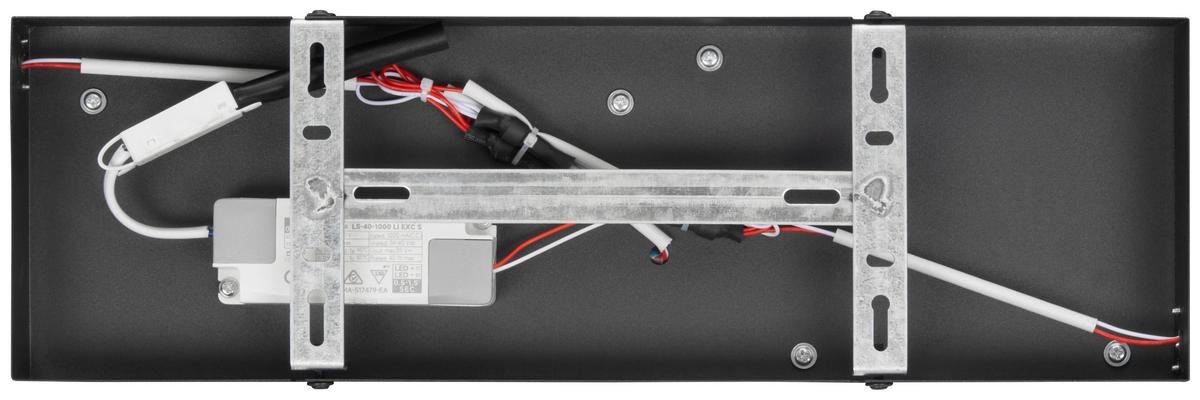 Led-deckenleuchte, 4000k Rund - Schwarz, MODERN, Kunststoff/Metall (86/32/4,5cm)