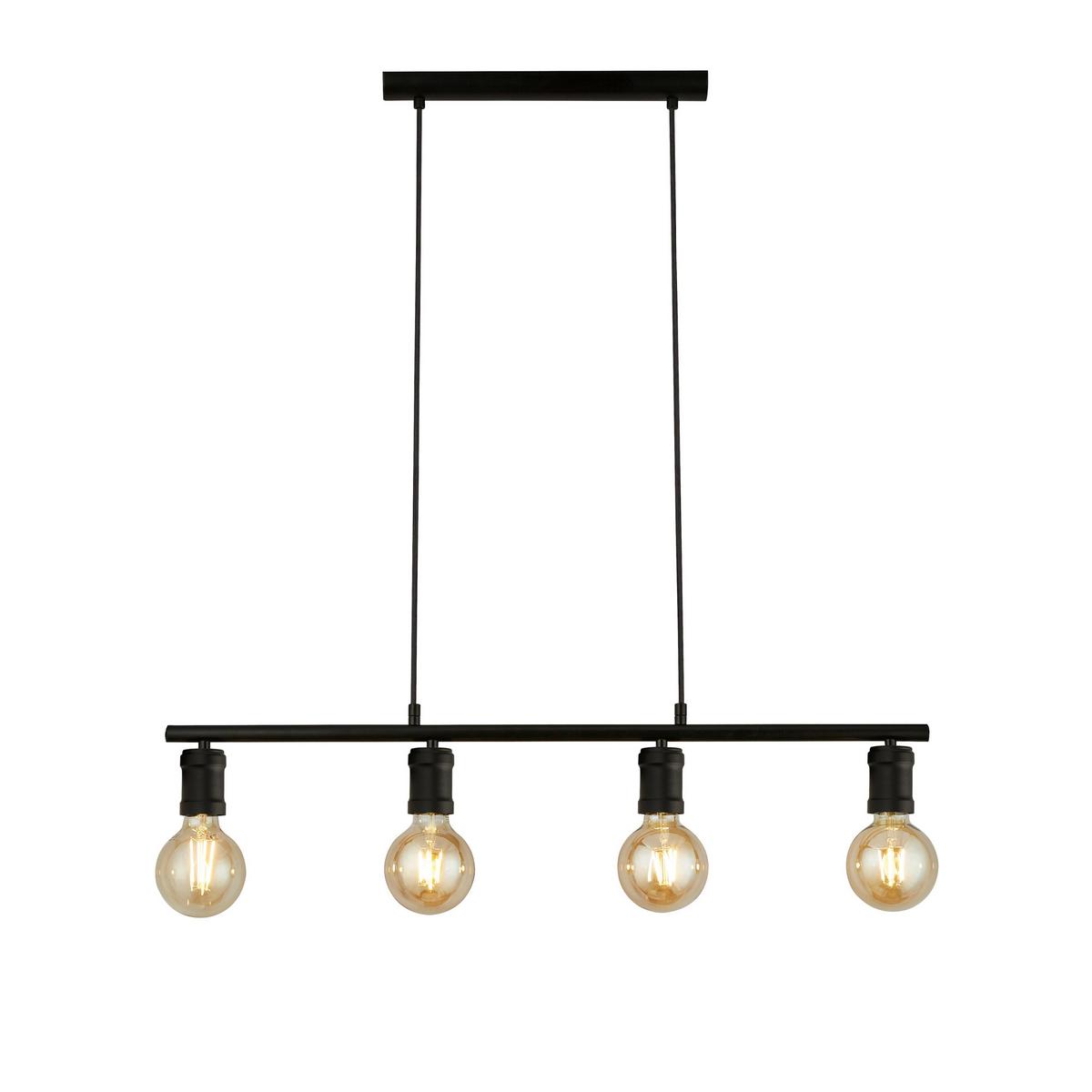 Hängeleuchte Dance 4lt 45201-4bk - Schwarz, Basics, Metall (12/5,5/80cm)