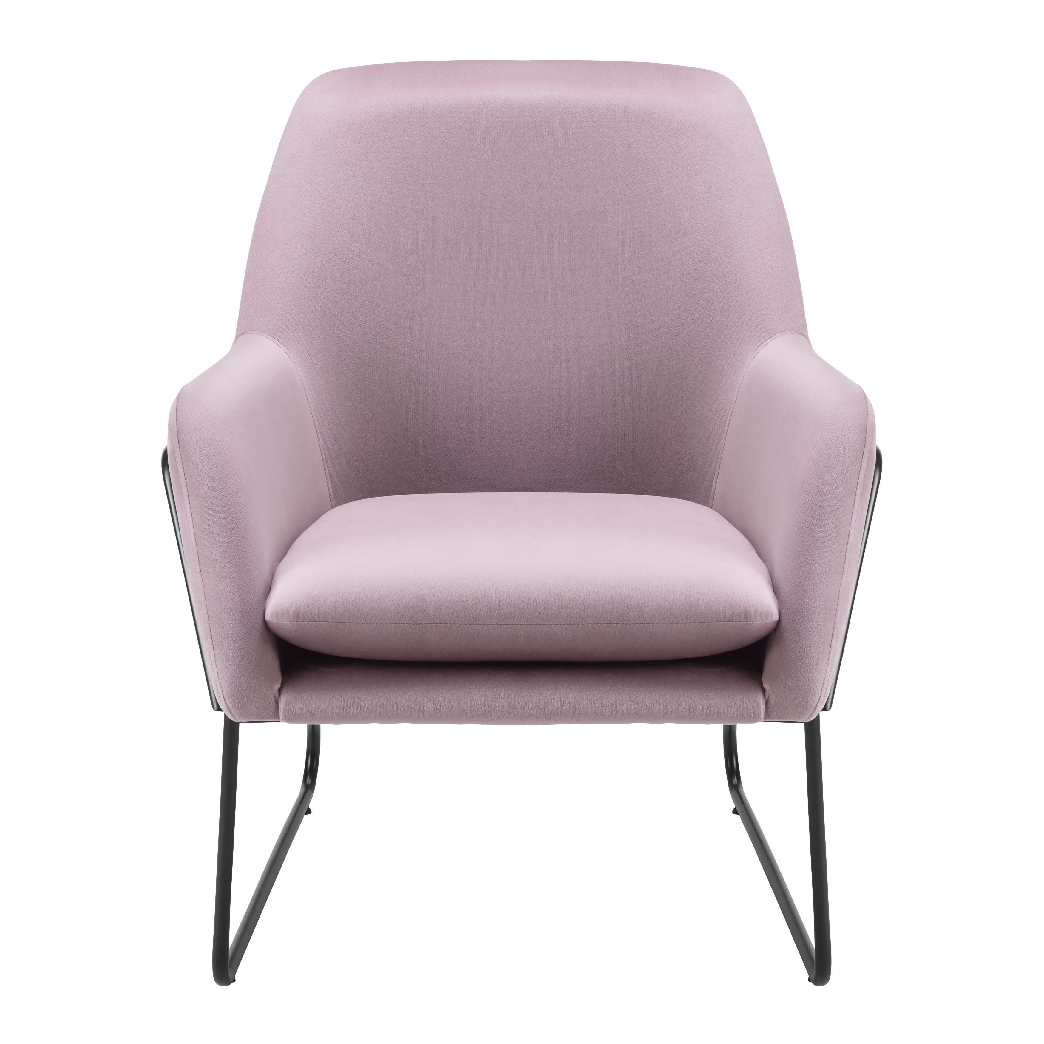 Čalúnené Kreslo Kezia, Ružové - čierna/ružová, Moderný, kov/textil (71/84/79cm) - Bessagi Home