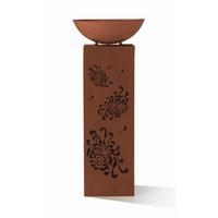 LED-Dekosäule mit Schale Garvida H: 87 cm - Rostfarben, Trend, Metall (34/87/34cm)