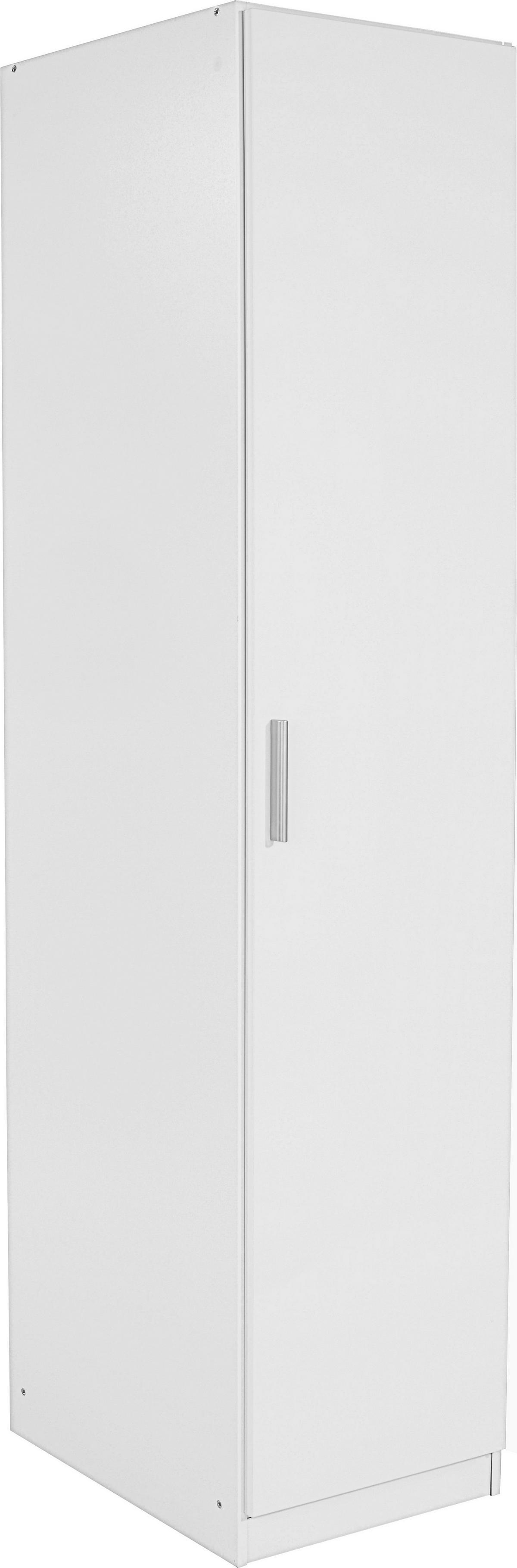 ŠATNÍ SKŘÍŇ CELLE - bílá/barvy hliníku, Moderní, kompozitní dřevo/plast (47/197/54cm)