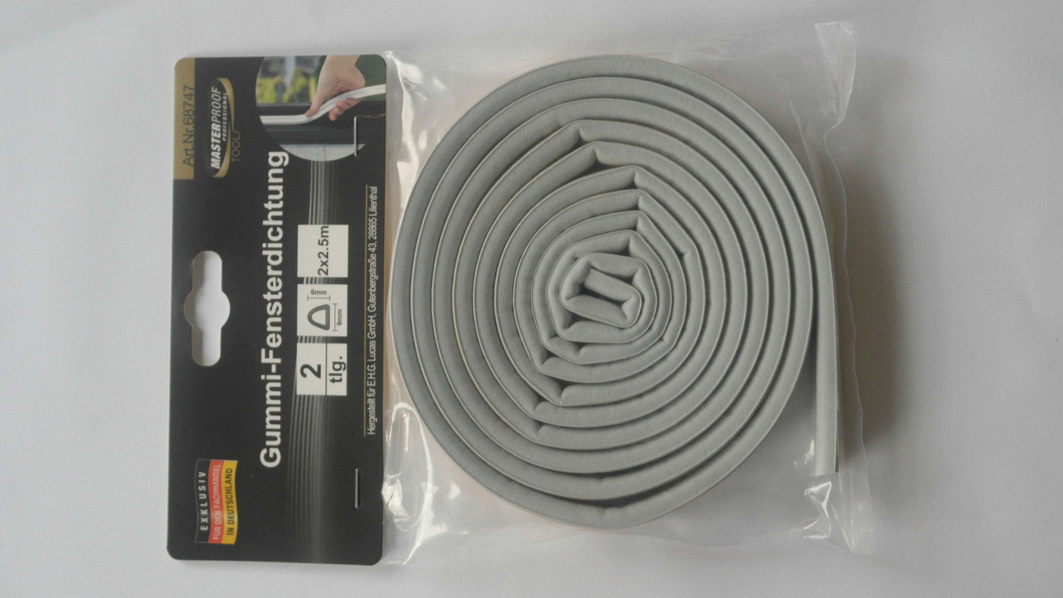 Profildichtung  Fenster/Türen Grau Kunststoff Selbstklebend - Basics, Kunststoff (250/0,9/0,6cm)