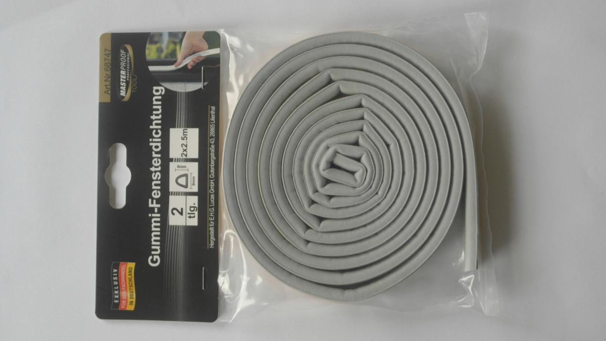 Profildichtung  Fenster/türen Grau Kunststoff Selbstklebend - Basics, Kunststoff (250/0,9/0,6cm)