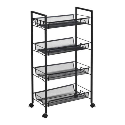 Allzweckwagen Silvia 2 - Schwarz, MODERN, Kunststoff/Metall (44/84/26cm)