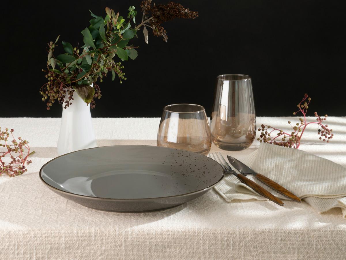 SADA PLYTKÝCH TANIEROV NATURE COLLECTION - sivá, Trend, keramika (27cm) - Creatable