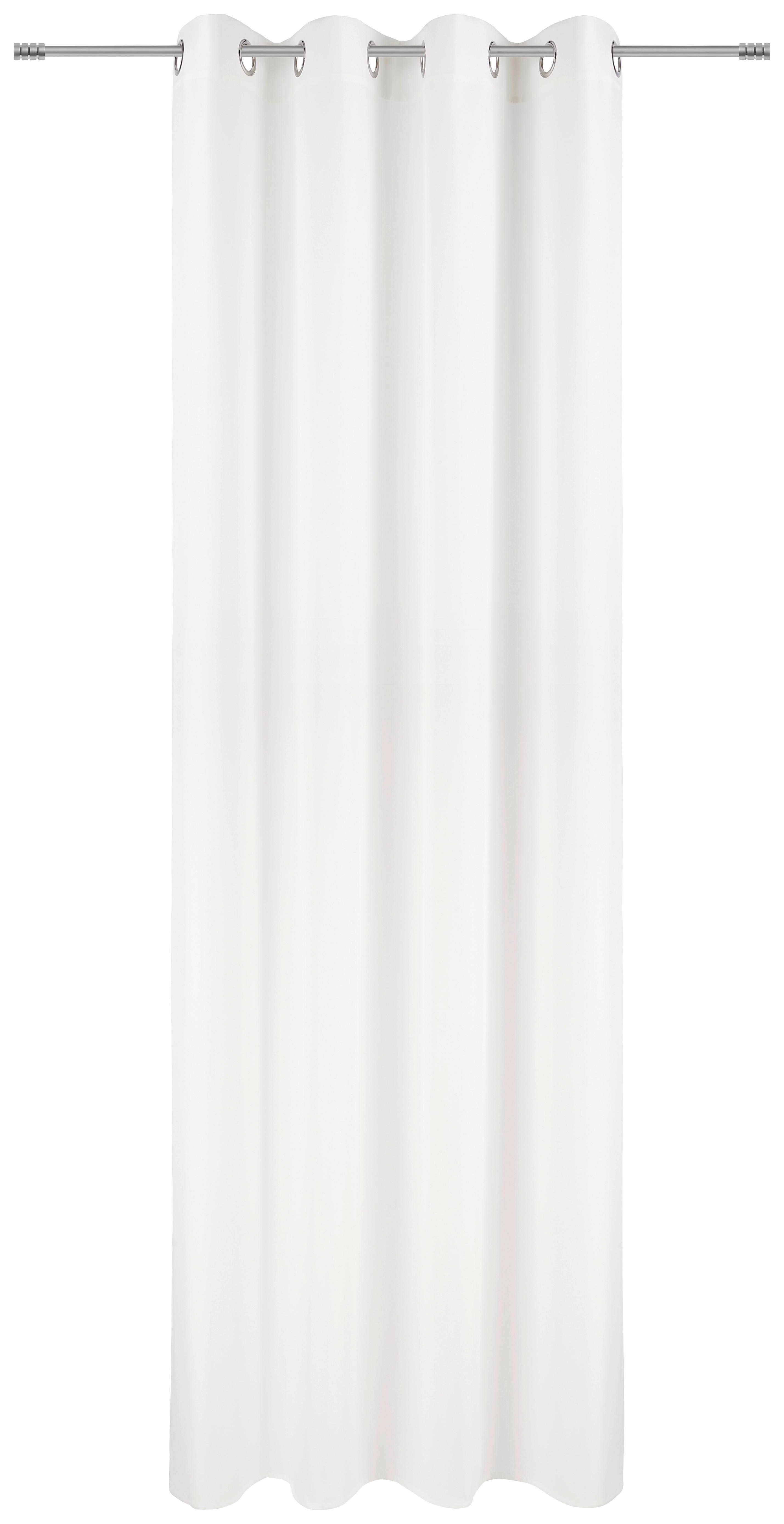 Ösenvorhang Caro - Weiß, KONVENTIONELL, Textil (140/245cm) - Ondega