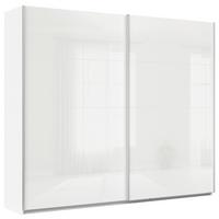 Tolóajtós Szekrény Feldkirch 271/229cm - magasfényű fehér/fehér, Modern, faalapú anyag/Üveg (271/229/62cm)