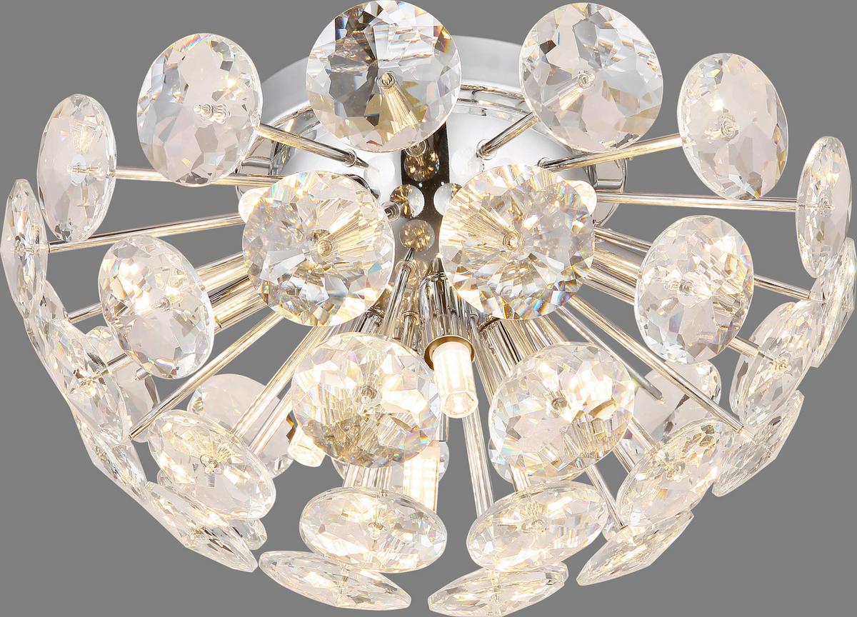 Deckenleuchte Cecilia - Klar/Chromfarben, Basics, Glas/Metall (39/22cm)