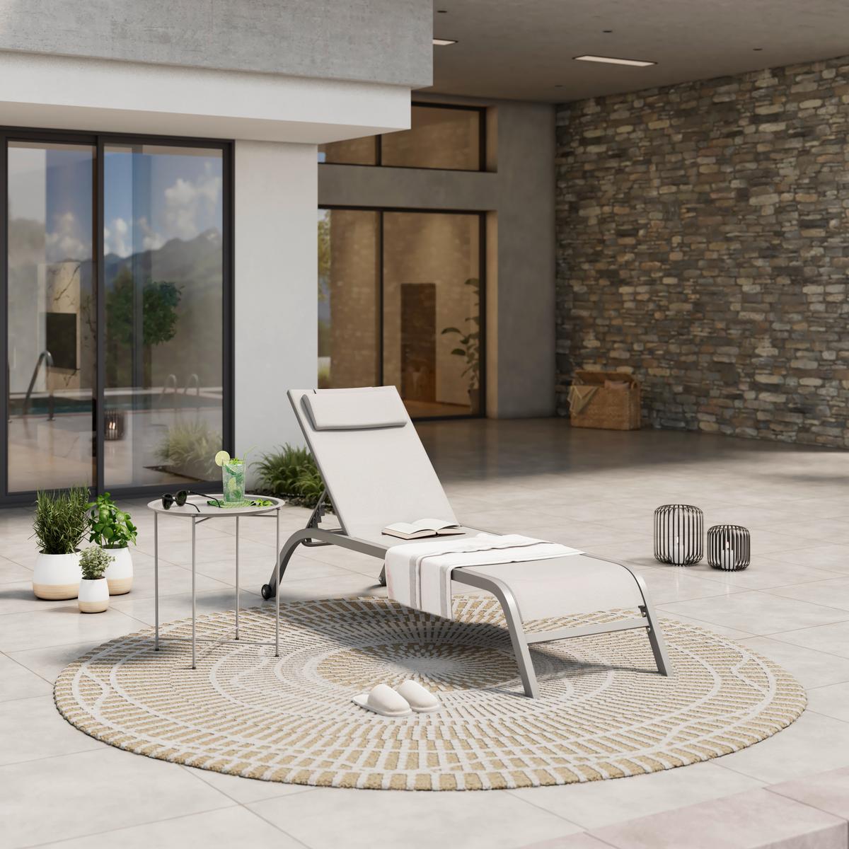 Gartenbeistelltisch Stella - Grün, MODERN, Metall (46/52/46cm) - Luca Bessoni