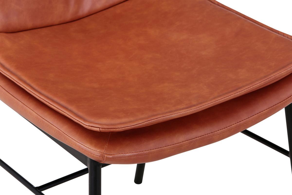 Stuhl-Set Brady 125 Cognacfarben - Cognac, Design, Kunststoff/Metall (46/84/60cm) - Kayoom