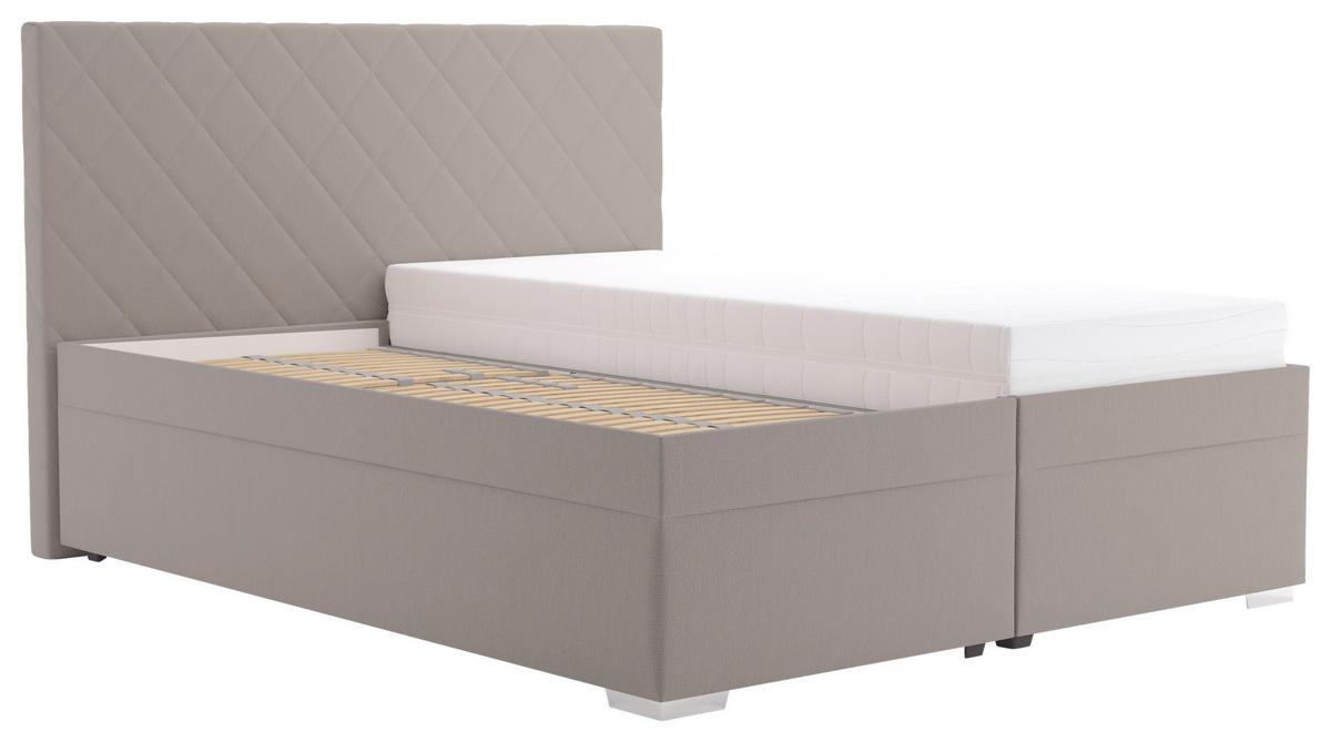 Čalouněná postel KLARA 180x200cm, cappuccino - cappuccino, Moderní, dřevo/textil (180/200cm)