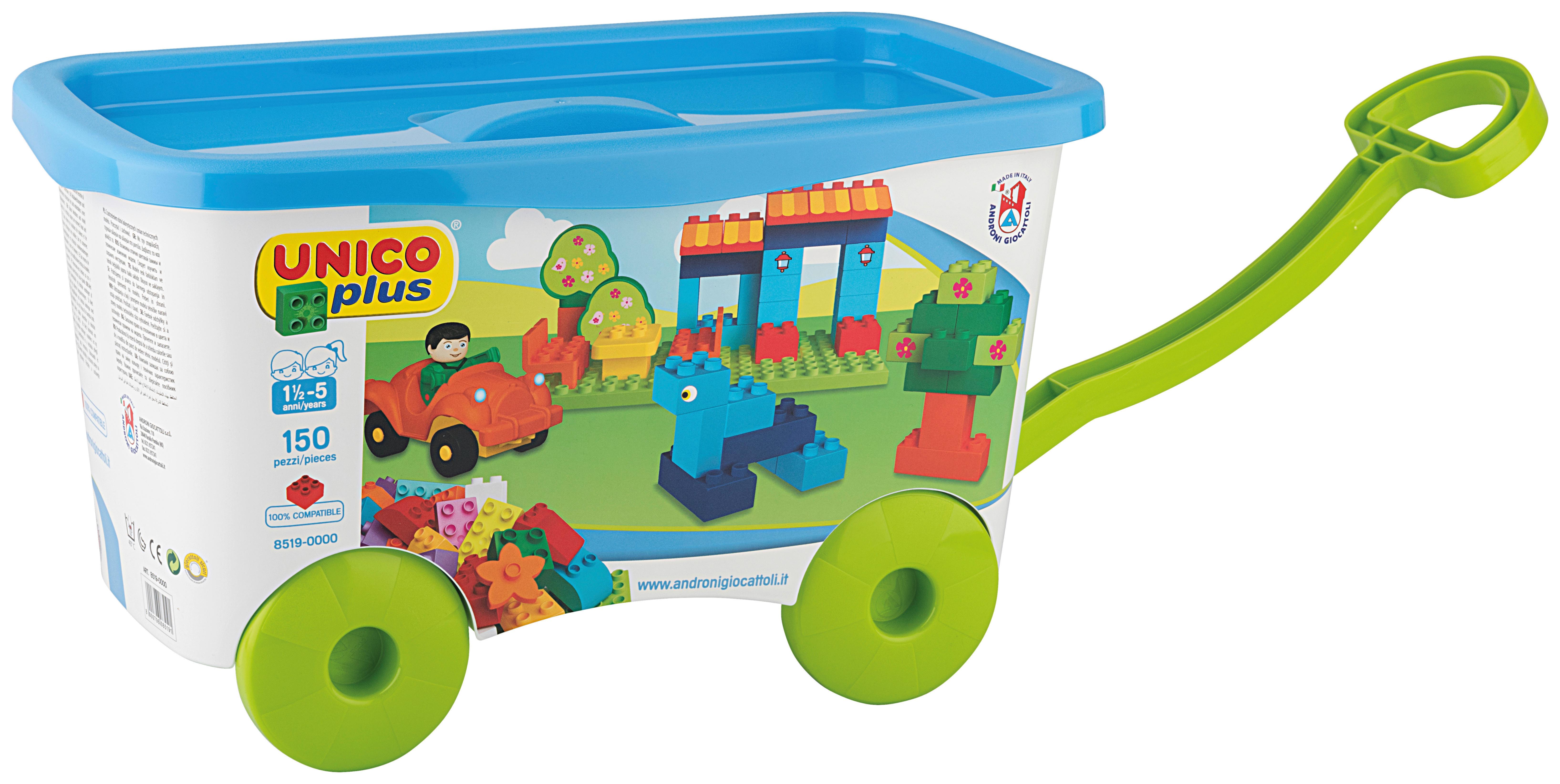Steckbausteine 30 Teile, Ab 1,5 Jahren, mit Trolley - Multicolor, MODERN, Kunststoff (40,50/22,20/24cm) - Unico Plus