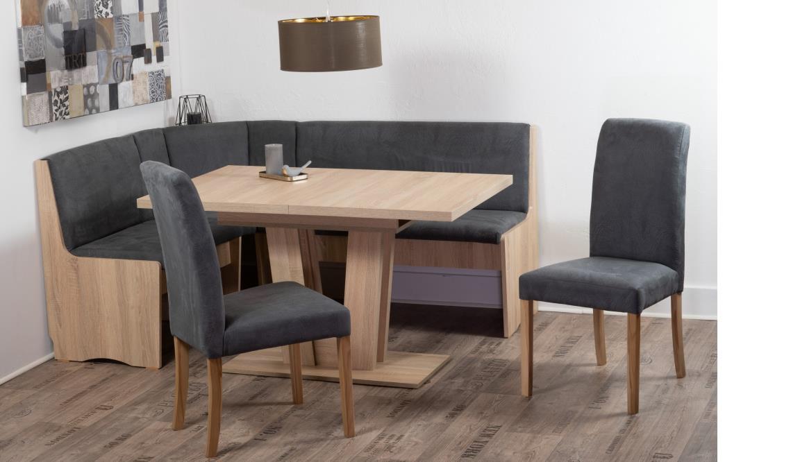 Esstisch Varese Eiche L: 120 cm - Sonoma Eiche, KONVENTIONELL, Holzwerkstoff (120/80/76cm) - MID.YOU