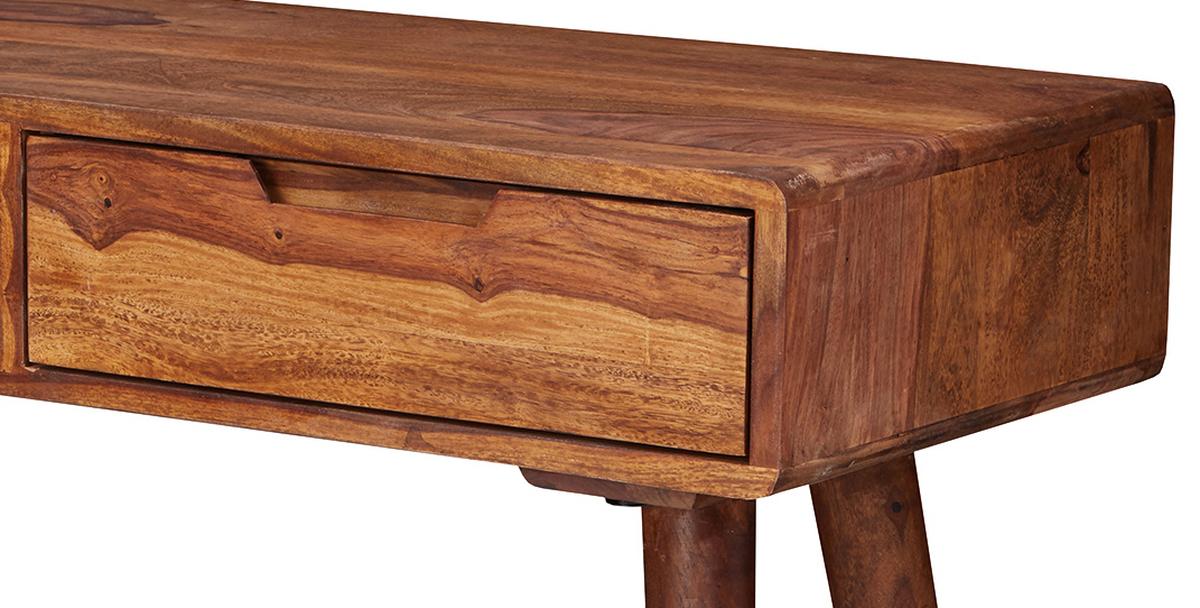 Konsolentisch, Sheesham Massiv B: 90 cm - Sheeshamfarben, MODERN, Holz (90/36/76cm) - MID.YOU