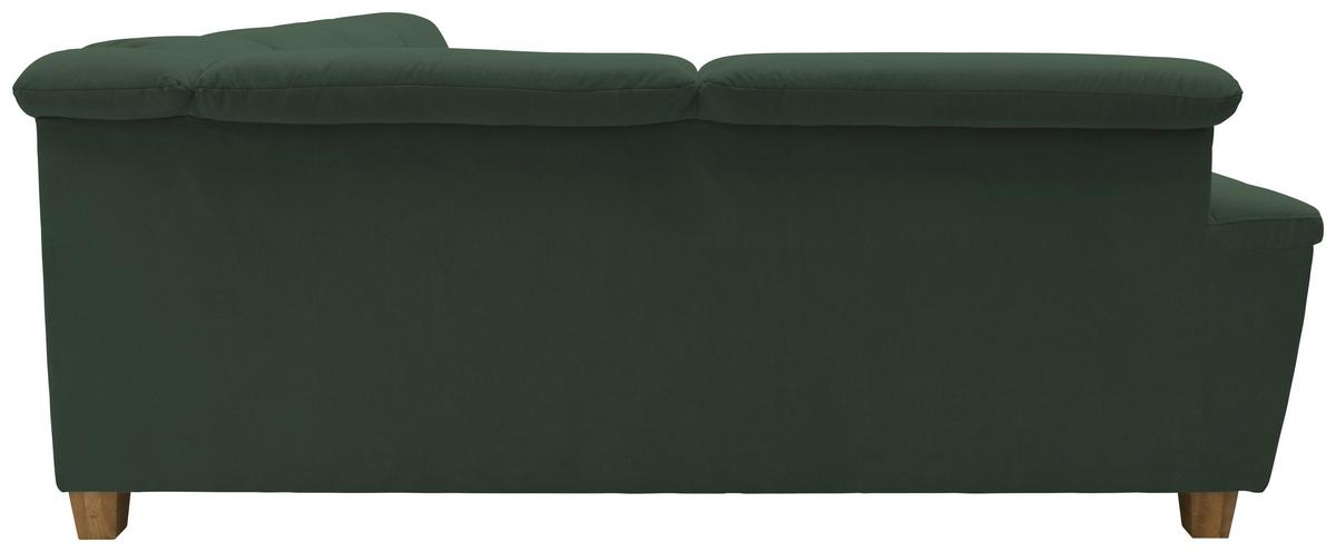 Wohnlandschaft Franzi Kopfteil Verstellbar Grün - Eichefarben/Grün, KONVENTIONELL, Textil (214/352/170cm) - MID.YOU