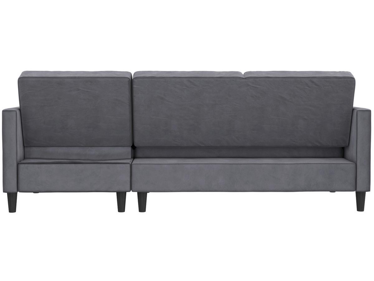 Ecksofa Palermo Anthrazit, mit Stauraum - Anthrazit/Schwarz, Basics, Textil (213/154cm) - Livetastic