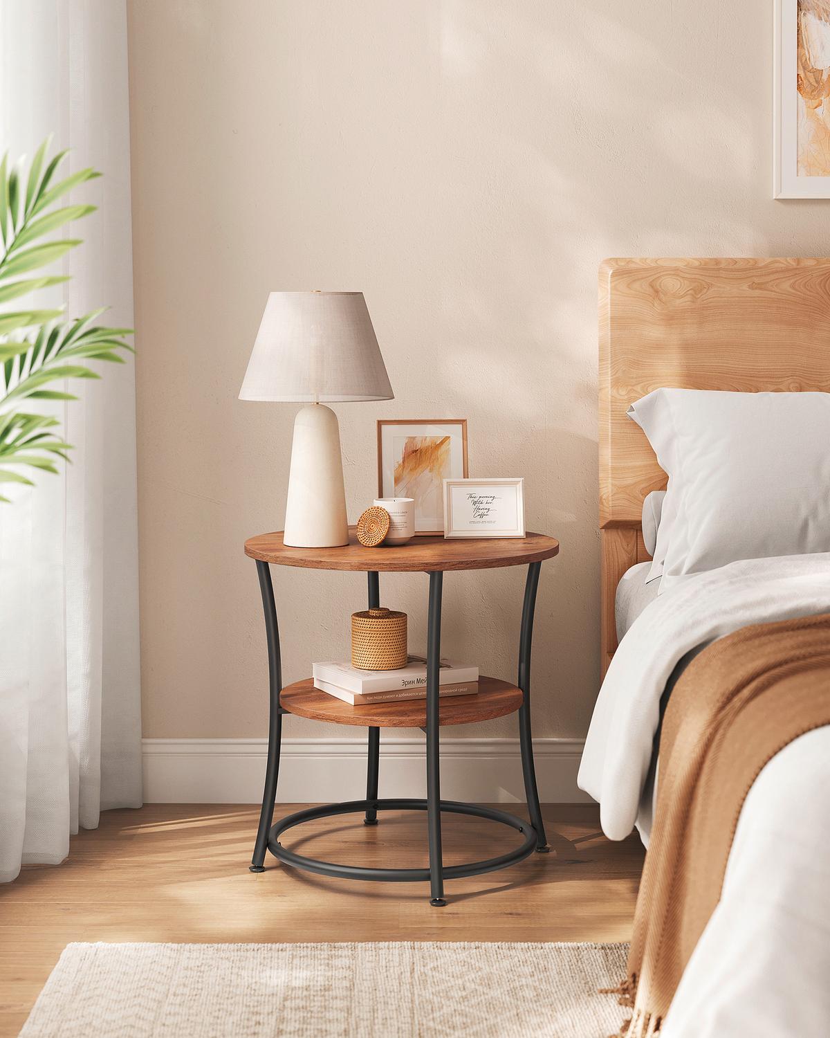 BEISTELLTISCH END TABLE - Schwarz/Braun, MODERN, Holzwerkstoff/Metall (55/55/55cm) - MID.YOU