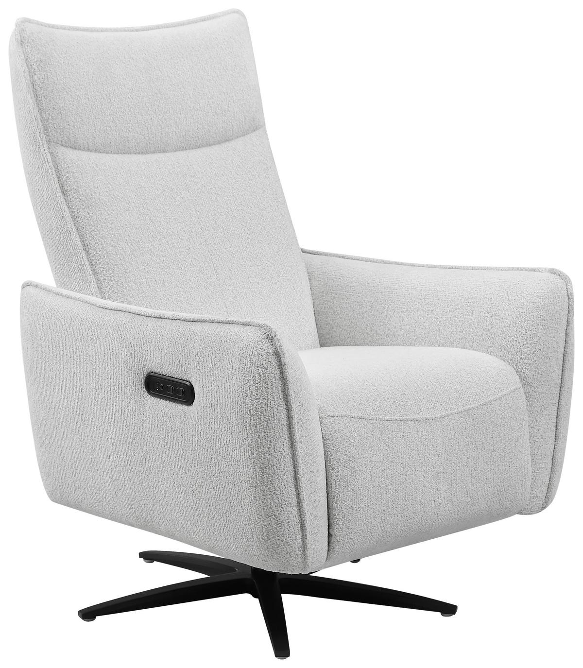 Relaxačné kreslo BOLOGNA, prírodná, el.relaxačná funkcia - čierna/prírodná farba, Modern, kov/drevo (80/111/85cm) - Mömax