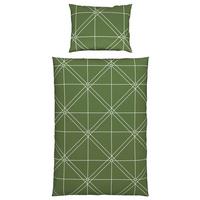 Satin Bettwäsche 140x200 Cm Chalene Grün Abstrakt - Grün, ROMANTIK / LANDHAUS, Textil (140/200cm) - James Wood
