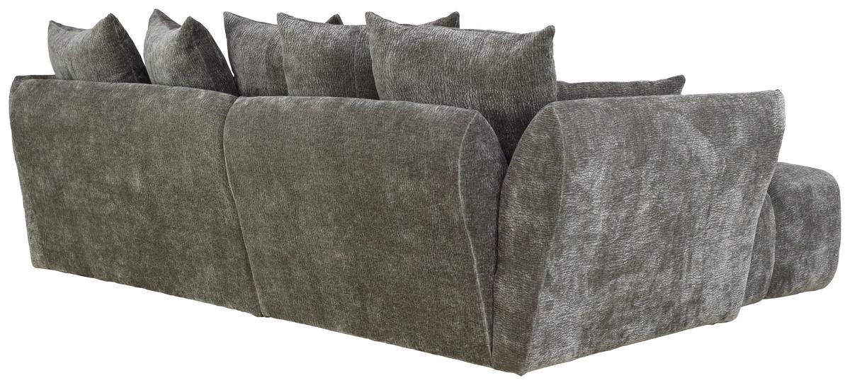 Univerzálna sedačka CAMMELLIO, tmavosivá ženilka, 7 vankúšov - čierna/tmavosivá, Modern, textil (296/75-95/189cm) - Mömax