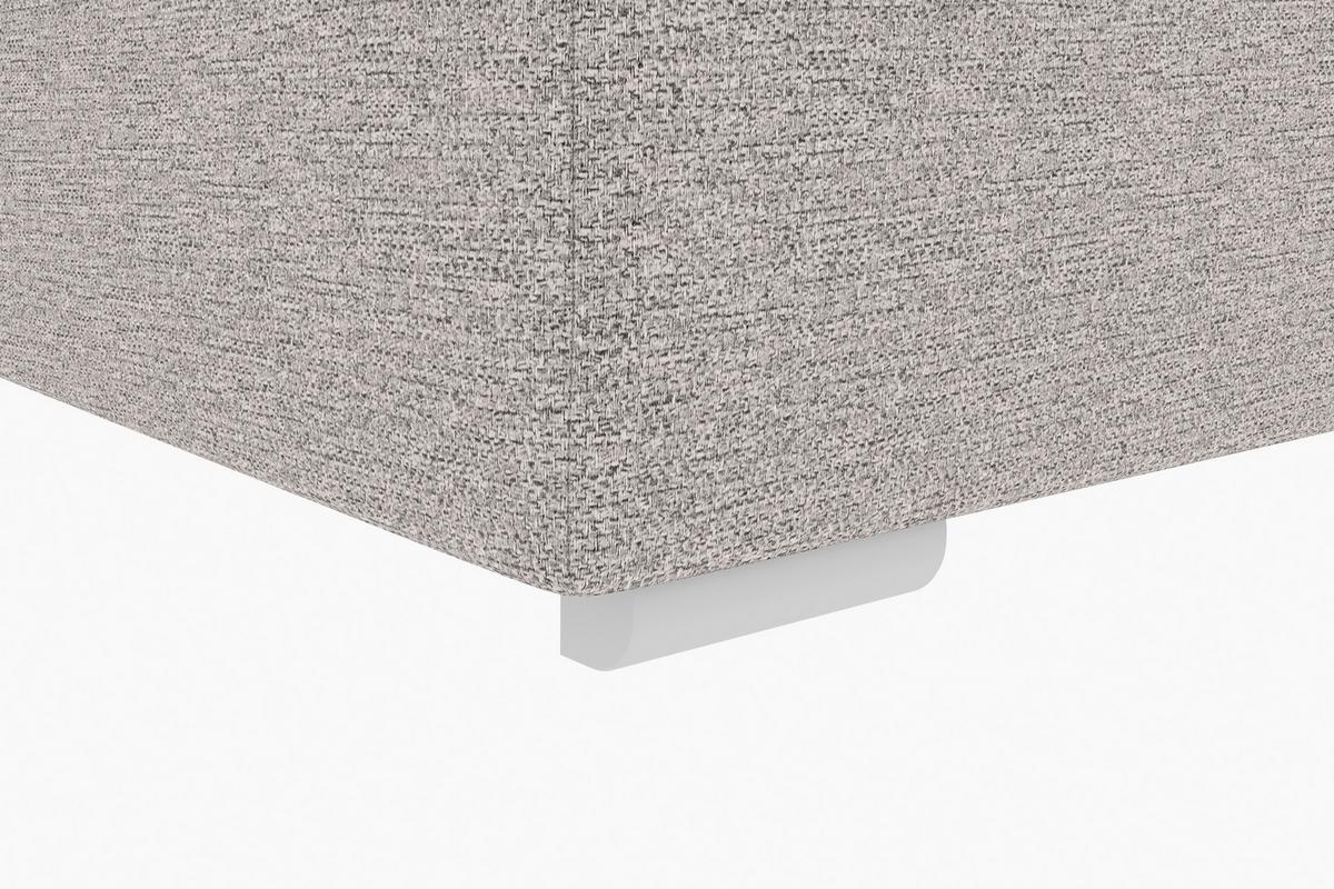 Boxspringbett mit Topper 160x200 Catania - Chromfarben/Hellgrau, KONVENTIONELL, Textil (160/200cm)