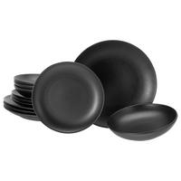Tafelservice Magic Black Coupe 12--Teilig., Schwarz - Schwarz, Basics, Keramik - Creatable