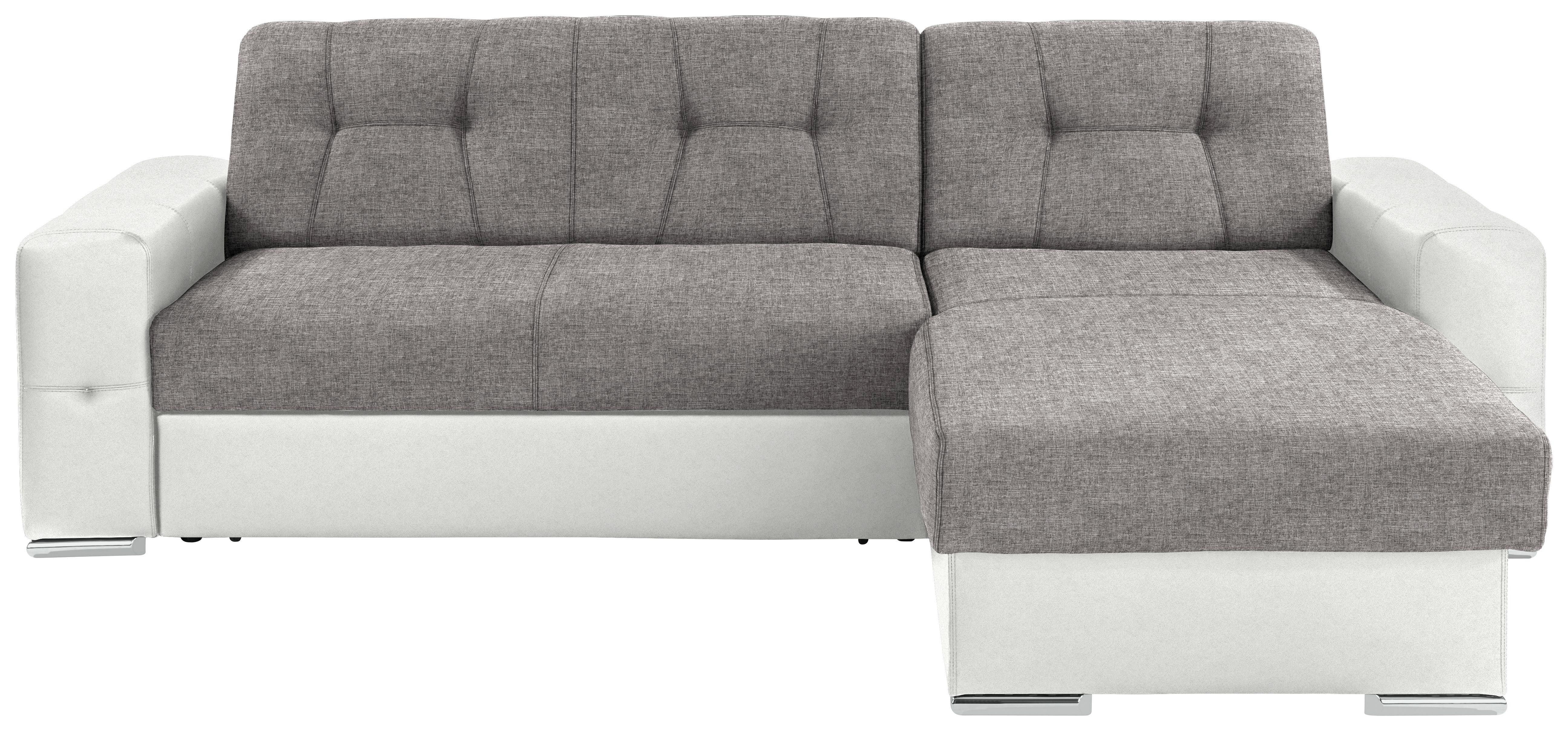 Sarokgarnitúra Fulton - Szürke/Fehér, modern (260/160cm)