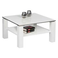 Couchtisch mit Ablagefach Romy Mini, Weiß Hochglanz - Weiß, Design, Holzwerkstoff (75/75/41cm) - MID.YOU