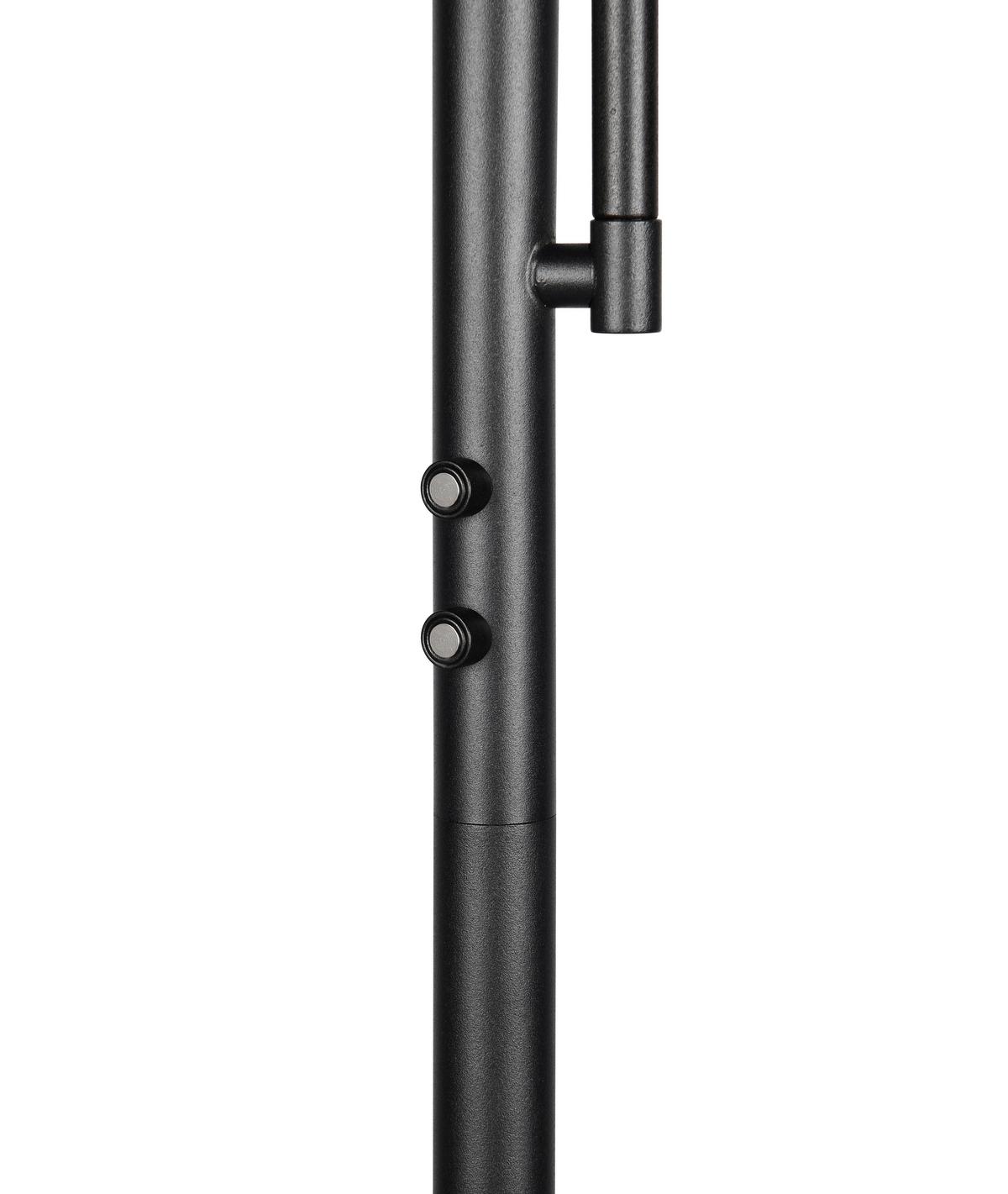 LED-Stehleuchte Palermo Schwarz D: 28 cm - Schwarz, KONVENTIONELL, Metall (28/183cm)