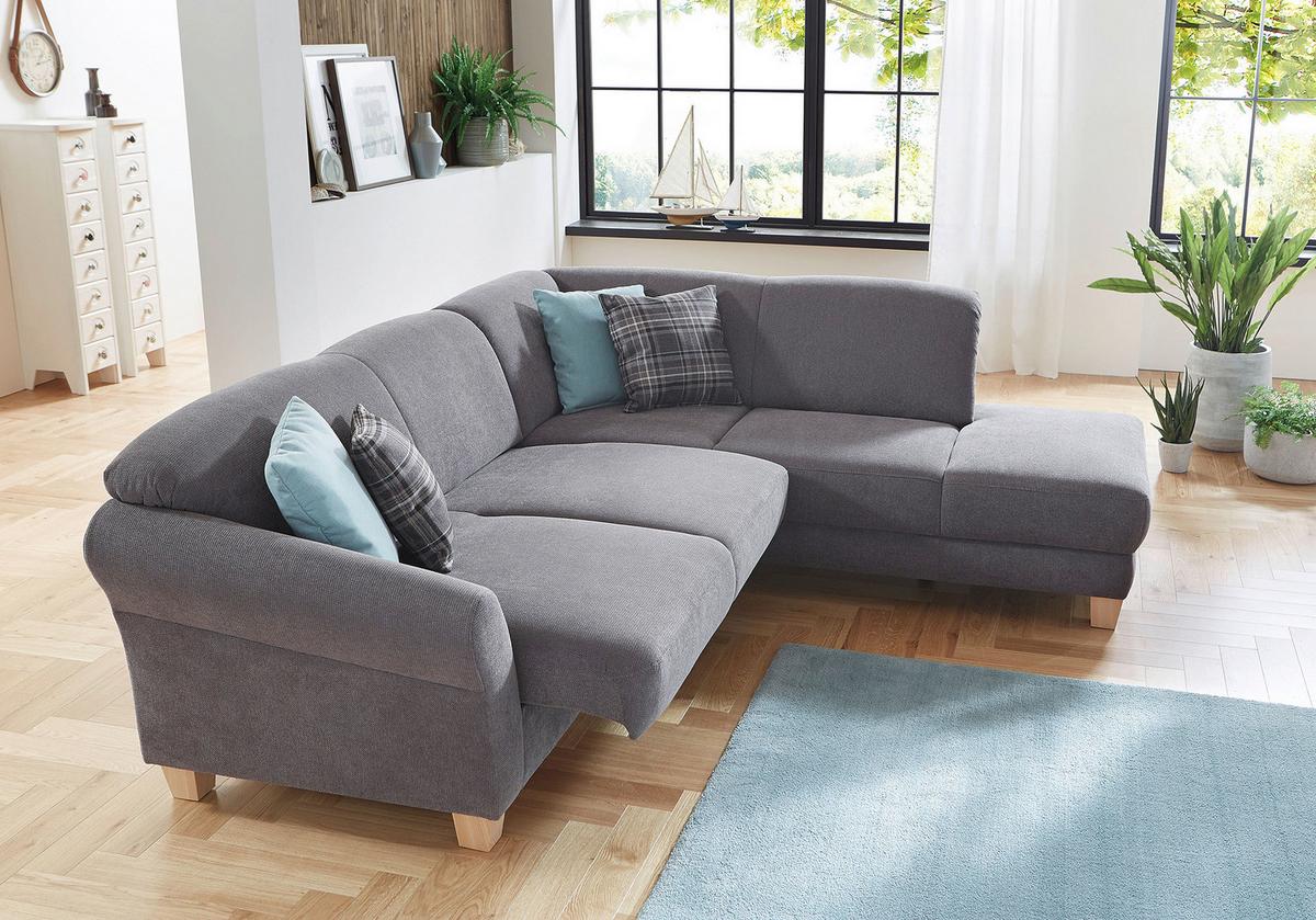 Ecksofa Gotland grau mit Bettkasten, 257x212 cm - Naturfarben/Grau, KONVENTIONELL, Textil (257/212cm) - Sit & More