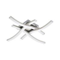 Led-deckenleuchte Cabezas L: 45 Cm 4-Flamming - Weiß/Nickelfarben, MODERN, Kunststoff/Metall (45/45/6cm)