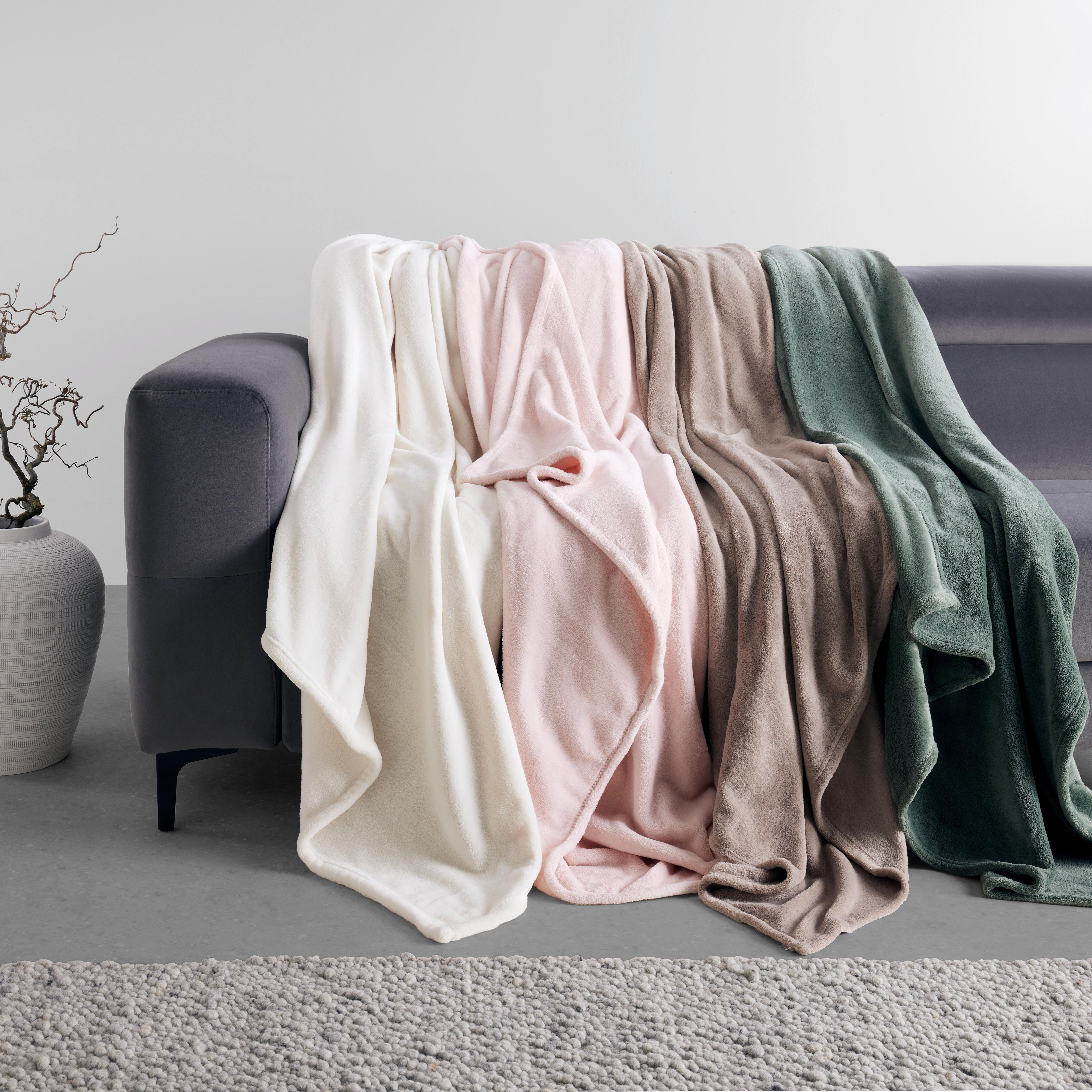 Měkká deka Kuschelix, 140/200cm, bílá - přírodní barvy, textil (140/200cm) - Modern Living