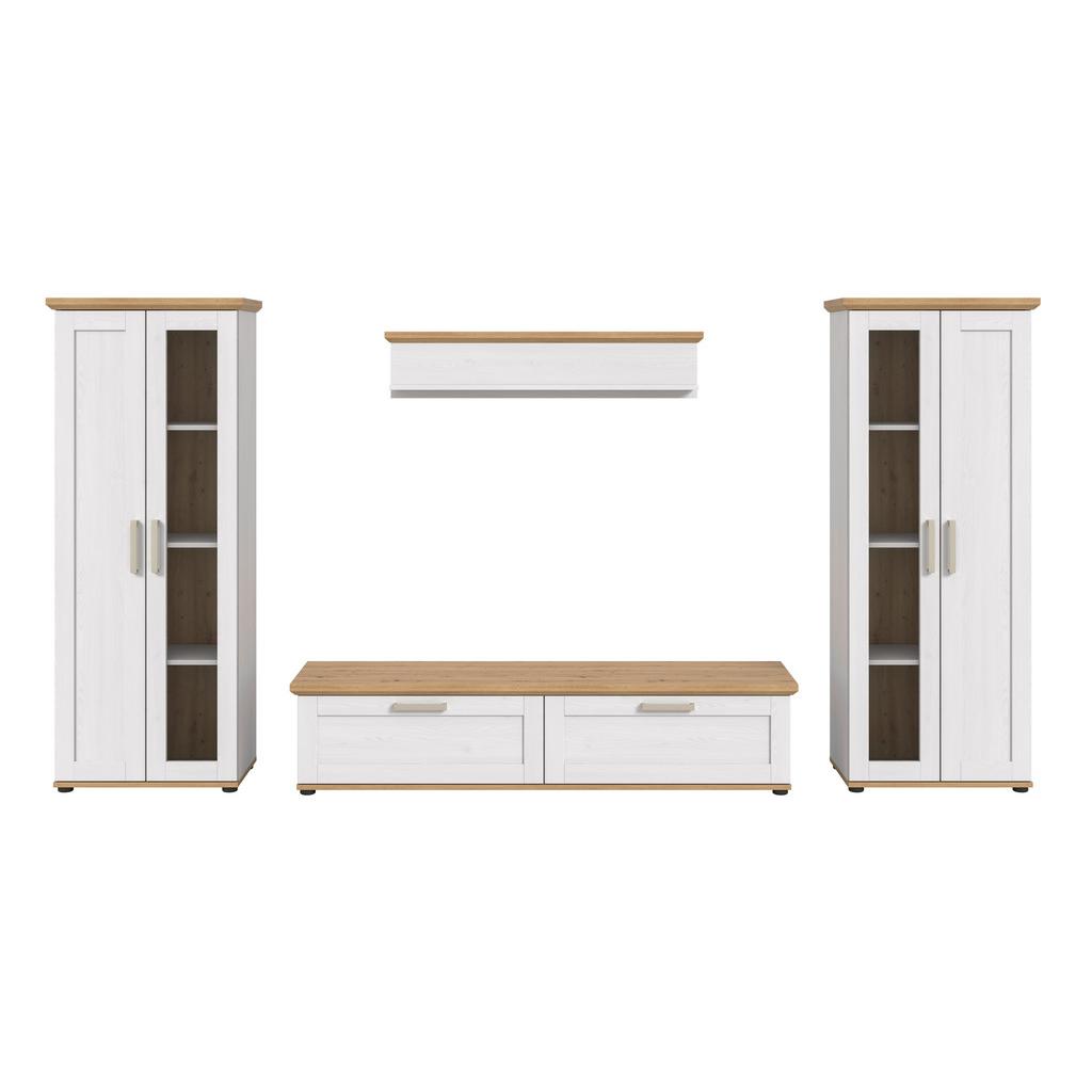 Wohnwand Verona Lärchefarben /Eiche Dekor B: 316cm