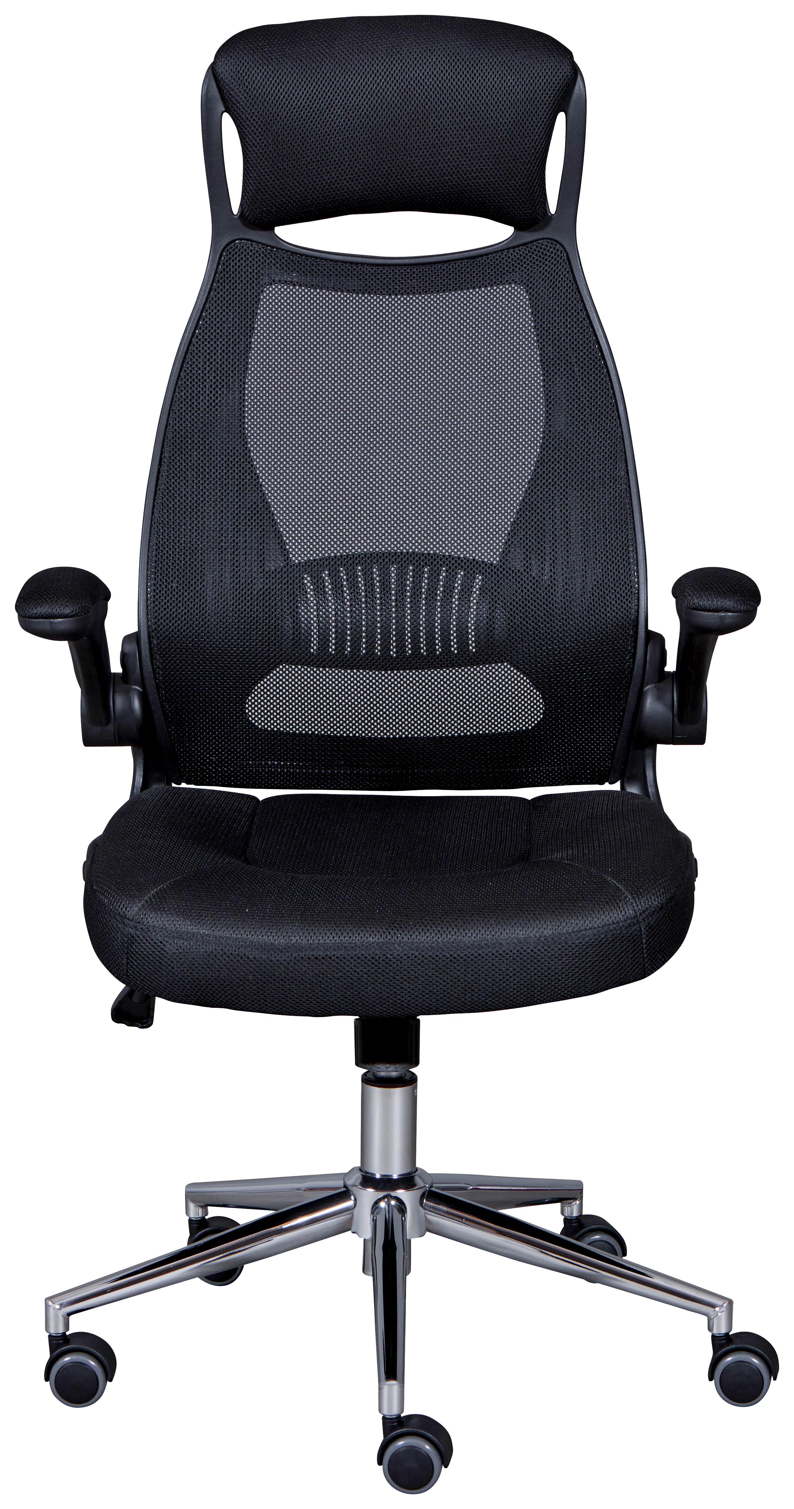 Drehstuhl XL Tecwork - Schwarz, KONVENTIONELL, Textil/Metall (68-65/114-122/68cm) - MID.YOU