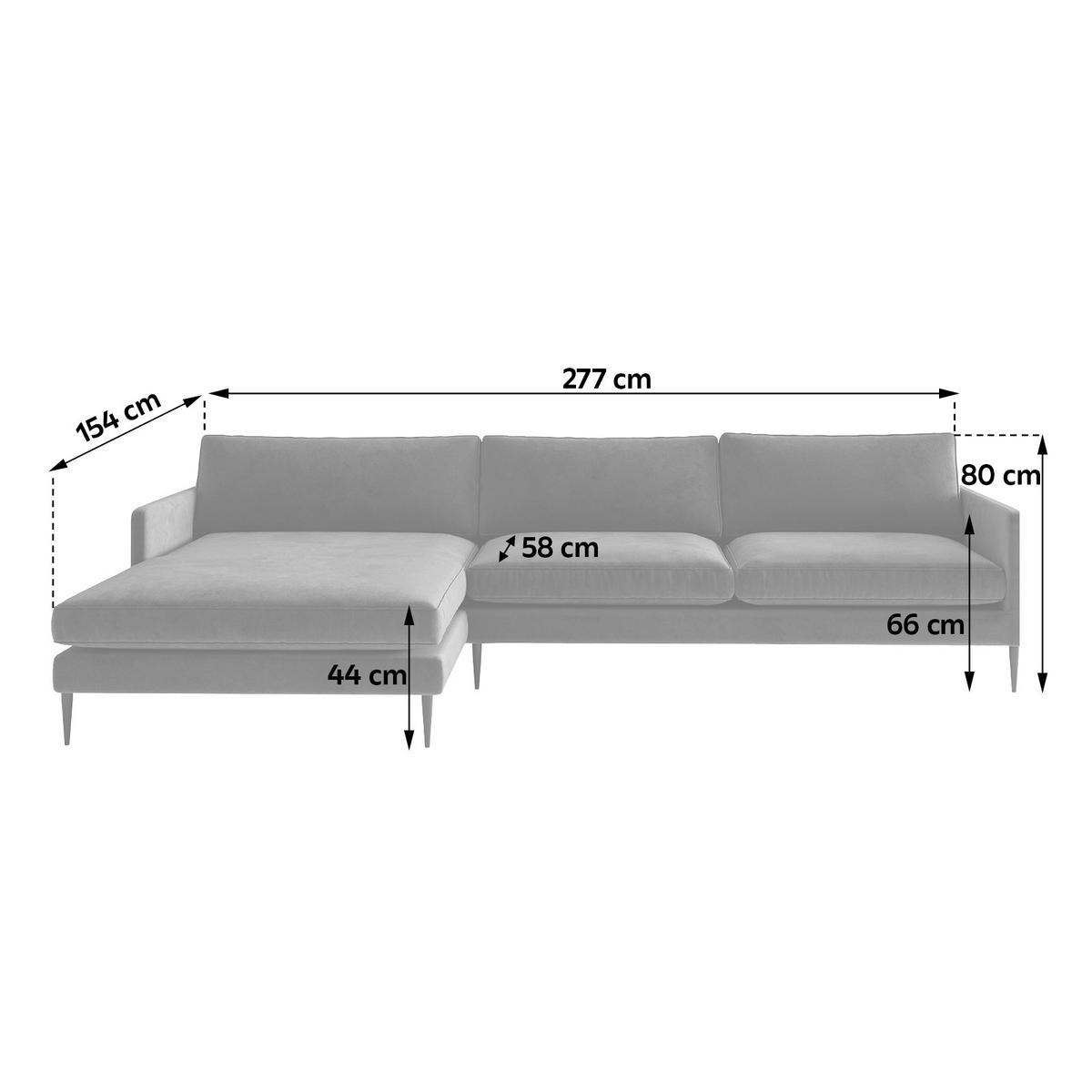 Ecksofa Justin - Grün, Design, Textil (154/277cm) - Livetastic