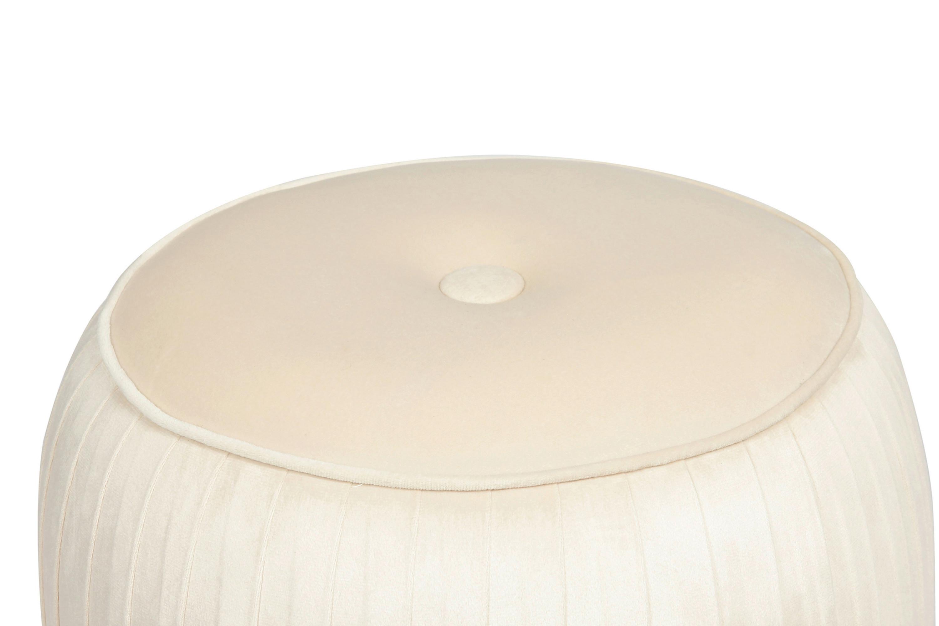 Taburetka krémová/zlatá - zlatá/krémová, Design, kov/plast (43/42/43cm)
