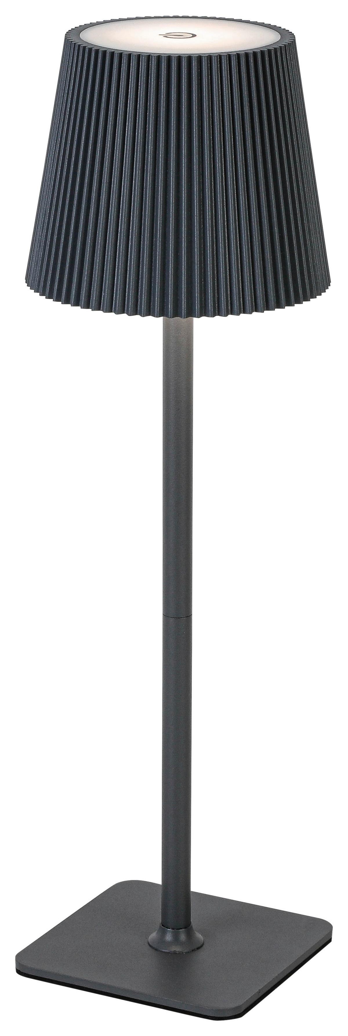 STOLNÍ LAMPA NA BATERIE MAXI - antracitová, Moderní, kov/plast (11/22- 36cm) - Mömax
