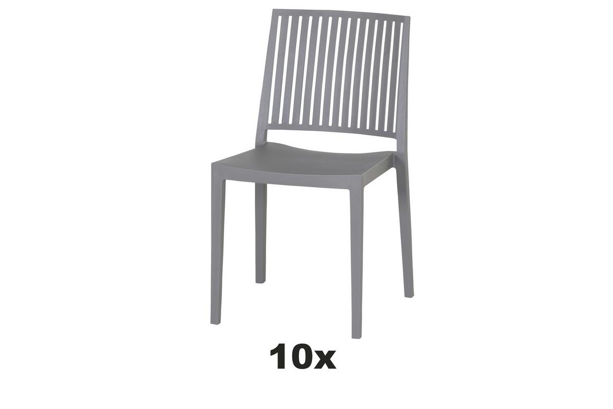 Gartensessel-Set Lane - Grau, Basics, Kunststoff (46/80/56cm) - Siena Garden