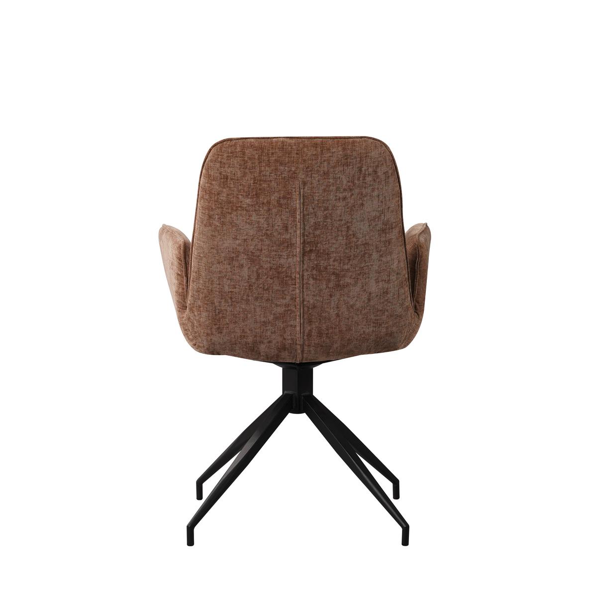 Armlehnstuhl Toulouse Taupe B: 61 Cm - Taupe/Schwarz, MODERN, Textil/Metall (61/89/62cm) - MID.YOU