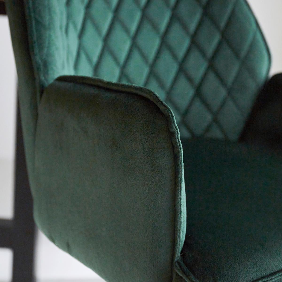 Barhocker-Set Donny Grün B: 54 cm - Schwarz/Grün, MODERN, Textil/Metall (54/100/58cm) - MID.YOU