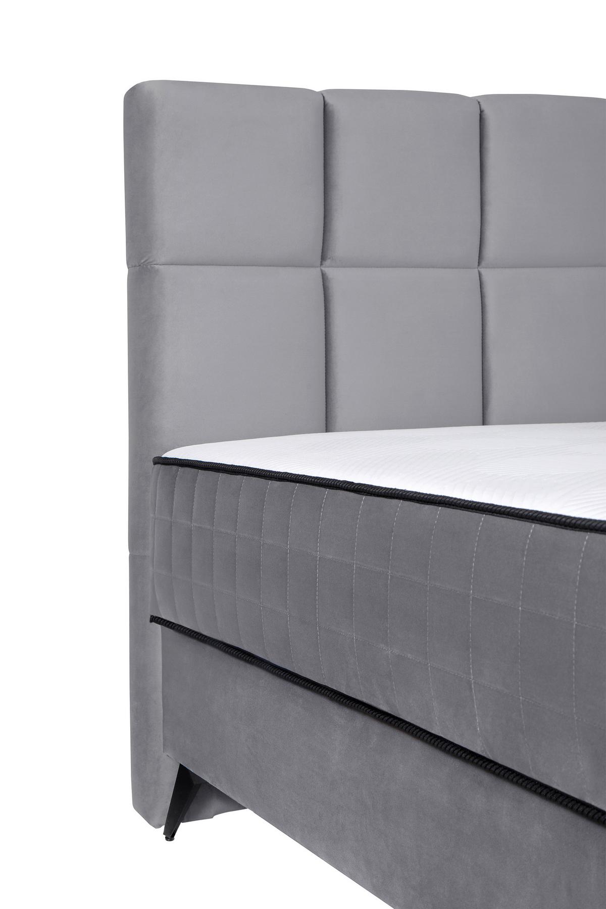 Kárpitozott Ágy Lina 180/200 Cm - szürke, Modern, faalapú anyag/textil (180/200cm) - Modern Living