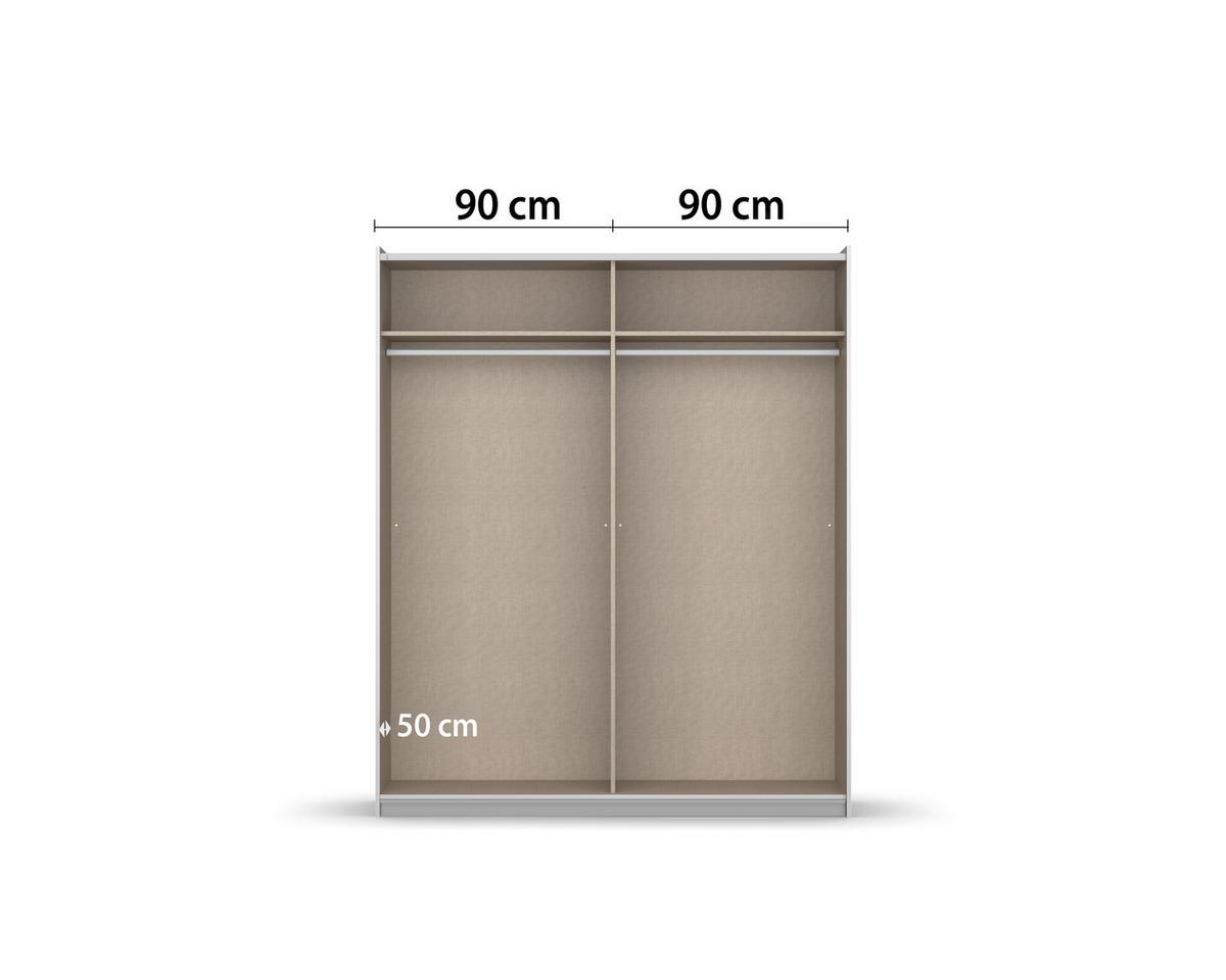 Schwebetürenschrank Neo Grau Champagner B: 175 cm - Champagner/Grau, MODERN, Holzwerkstoff (175/210/59cm) - Rauch Möbel