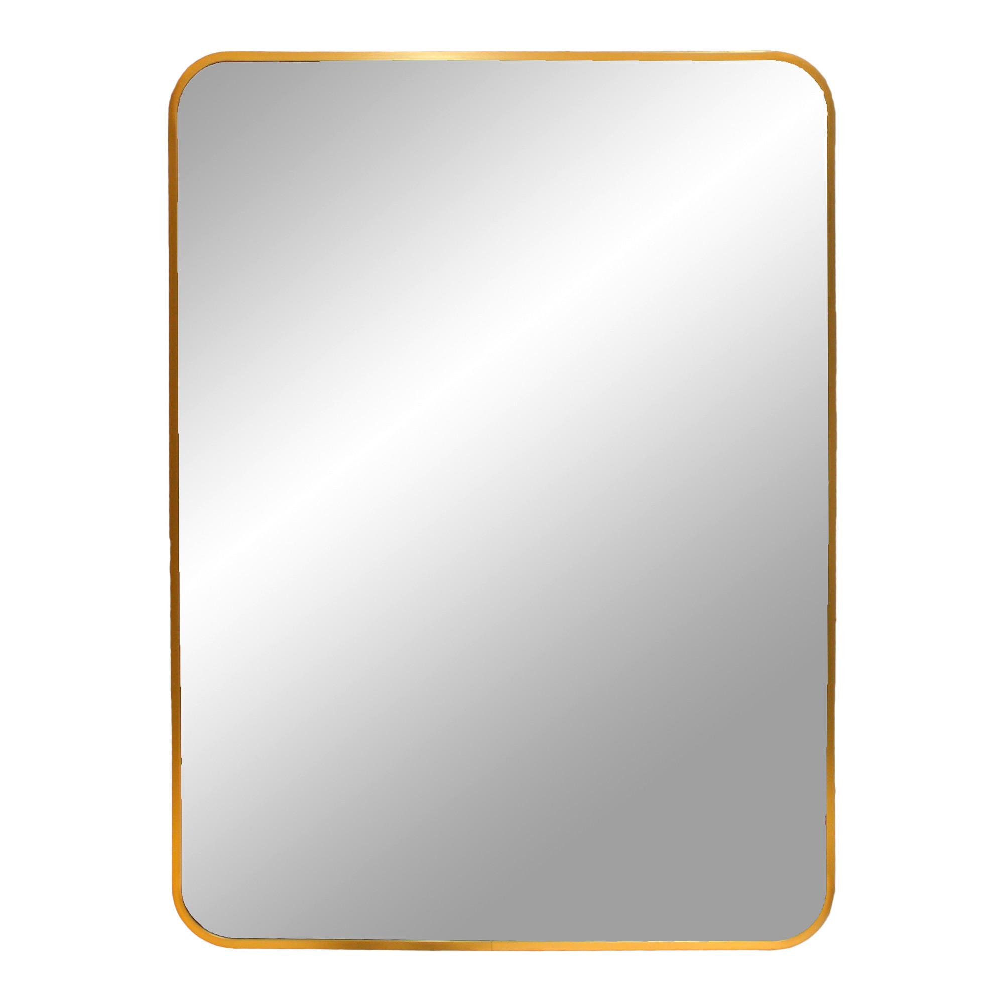 Wandspiegel Madrid Messingfarben B: 70 cm - Messingfarben, Basics, Glas/Metall (70/50/3cm)