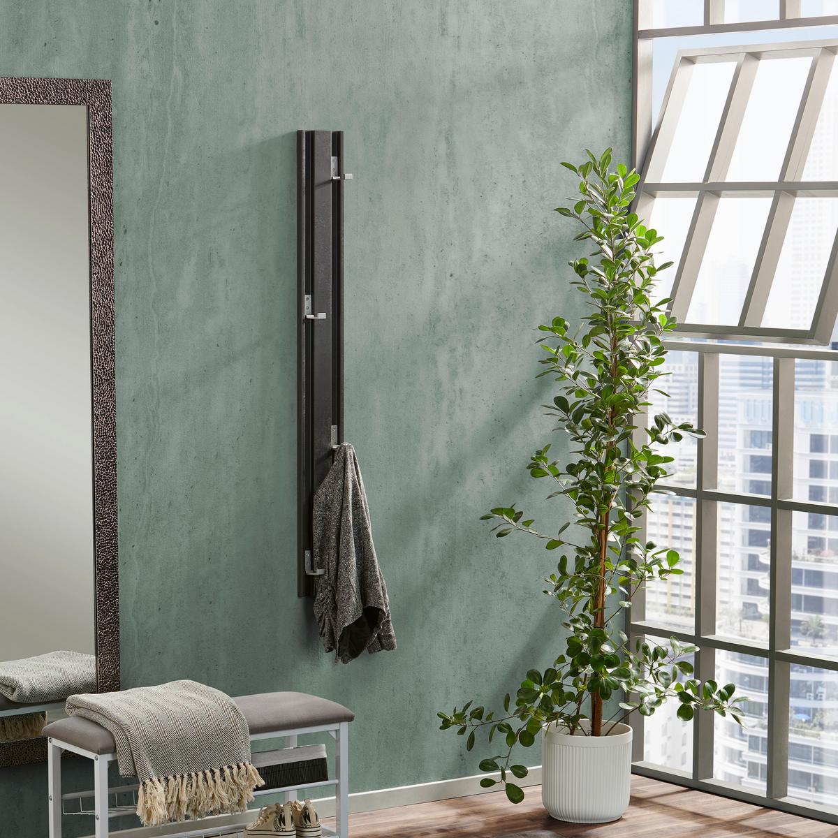 Garderobenleiste Rustica Schwarz B: 15 Cm - MODERN, Holzwerkstoff (15/135/22,3cm)