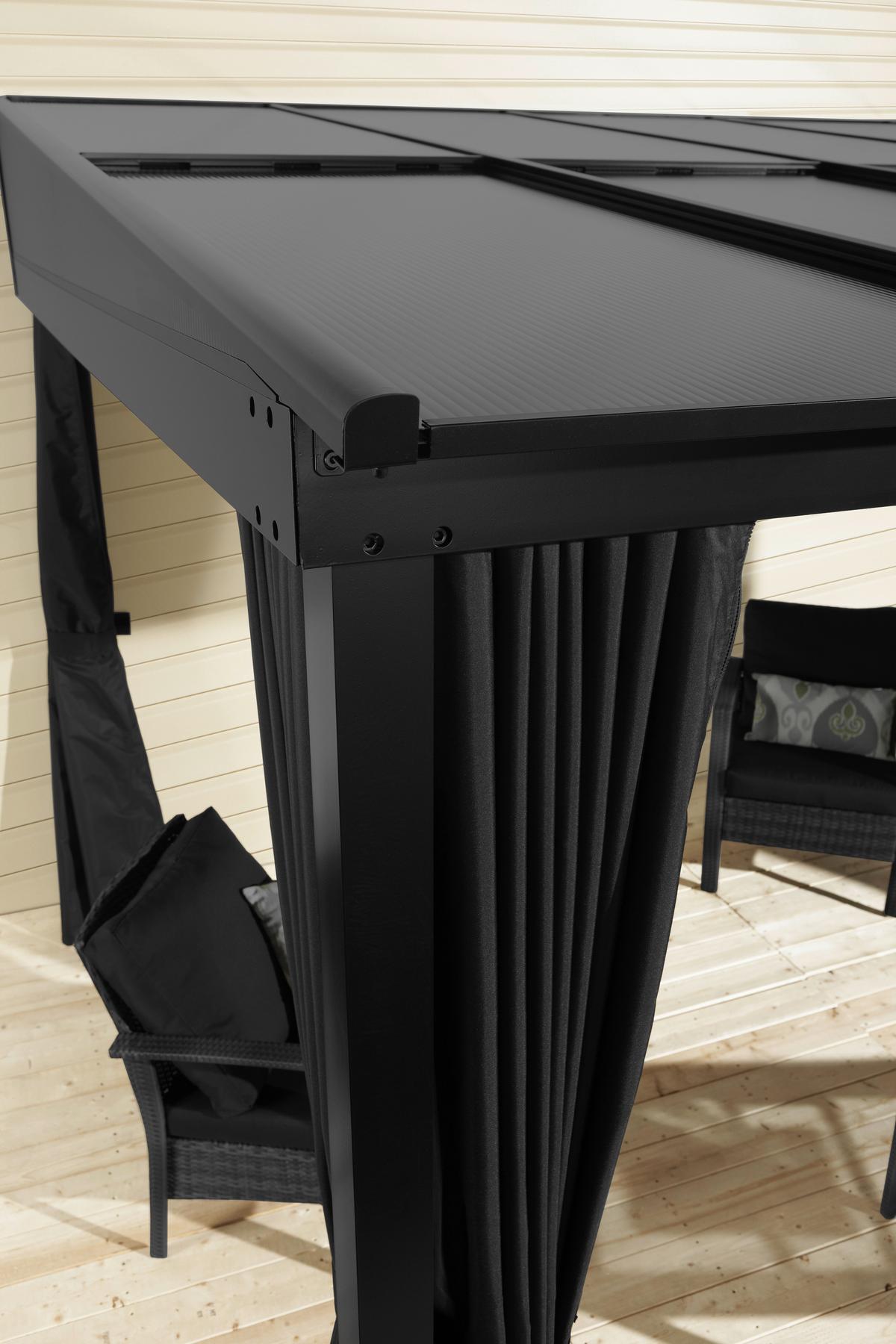 Terrassenüberdachung St. Barth 10x14 - Anthrazit, Basics, Metall (424/240/296cm)