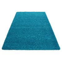 Hochflor Teppich Türkis Naturfaser Dream 120x170 cm - Türkis, KONVENTIONELL, Textil (120/170cm) - Novel